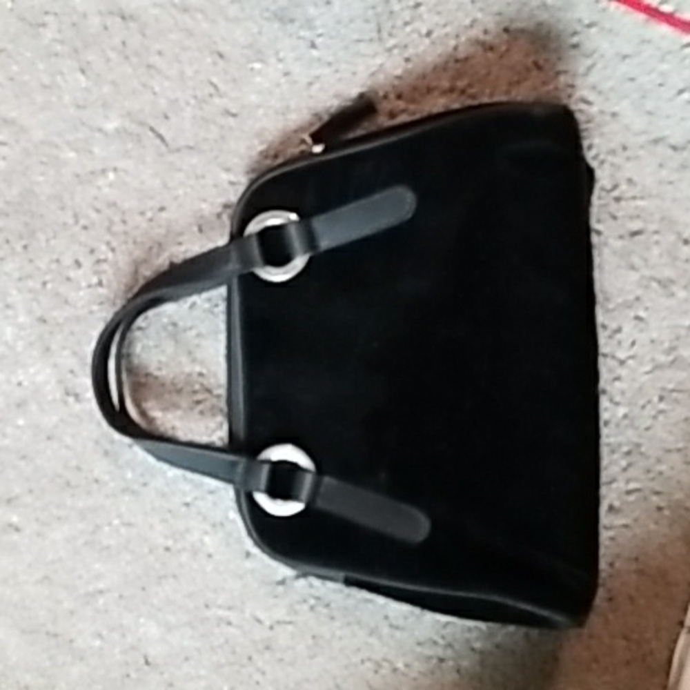 Black velvet Victoria's secret hand bag